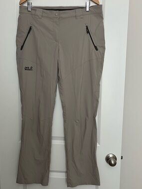 Womens Khaki Brown Jack Wolfskin Flexshield Walking Pants Outdoors 34x32 Large